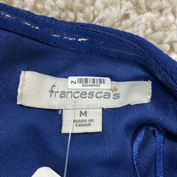 Francesca’s Navy Fit & Flare Dress Size Medium - Picture 4 of 8